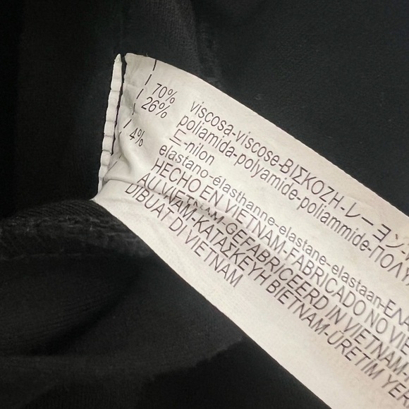 ZARA Black Leggings Green Side Stripe (Sz S) - Picture 5 of 7